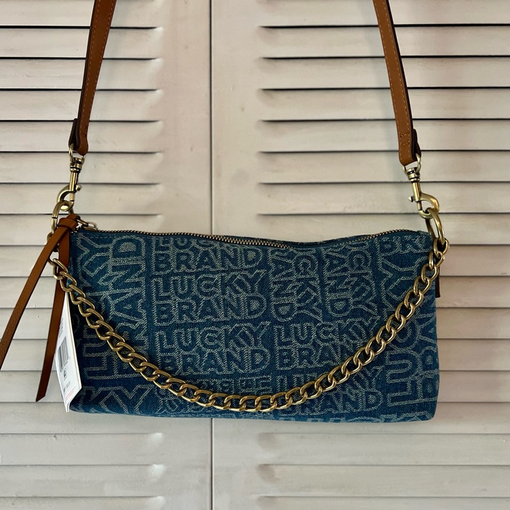 Lucky Brand Denim Zena Double Strap Crossbody Bag